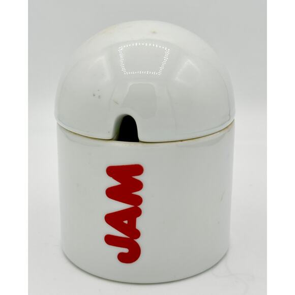 Vintage Ceramic JAM Jar ,Retro Kitchen Canister,Dome Lid, 1970s–80s - Picture 5 of 5